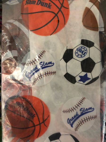 Sports Cellophane Gift Bags, 12in - 8ct