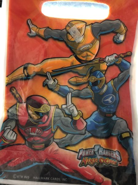 Power Ranger Ninja Storm Birthday Party Favor Loot Bags, 8ct