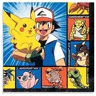 Rare Vintage Pokemon Birthday Party Beverage & Luncheon Napkins, 16ct, 1999