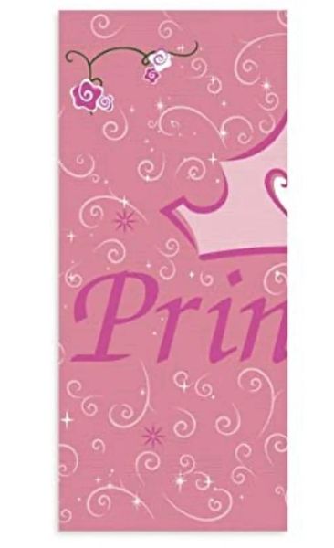 Rare Disney Princess Ball Birthday Party Pink Table Cover - 54x89in