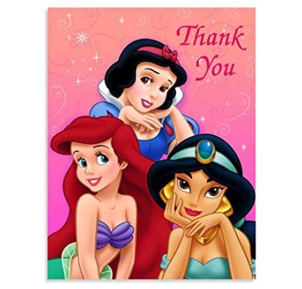 Disney Princesses Fairy Tale Friends Thank You Notes, 8ct