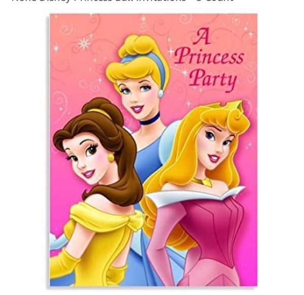 Disney Princesses Fairy Tale Friends Birthday Party Invitations, 8ct