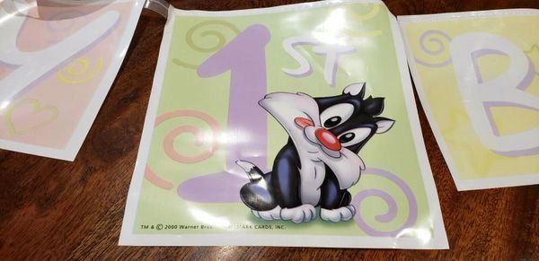 Rare Baby Looney Tunes 1st Birthday Banner, "Sweet Rascal" - First Birthday Banner