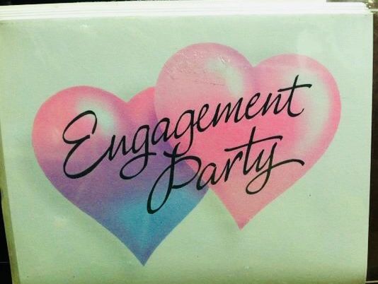 *Engagement Party Hearts Packaged Invitations, 8ct