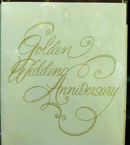 *50th Golden Wedding Anniversary Packaged Invitations, 8ct