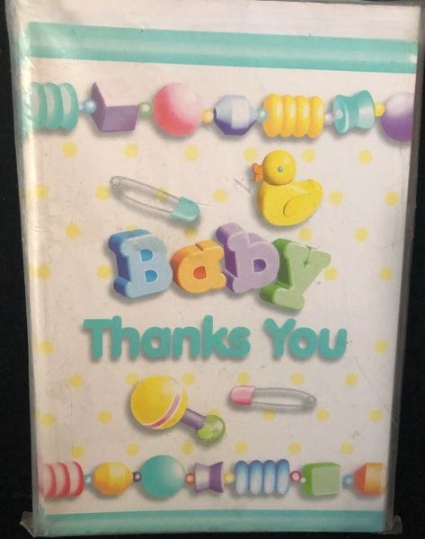 BOGO SALE - Bliss Baby Shower Packaged Invitations & Thank You Cards Set, 8ct Each
