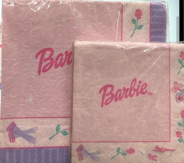 Rare Enchanting Barbie Birthday Party Napkins, 16ct