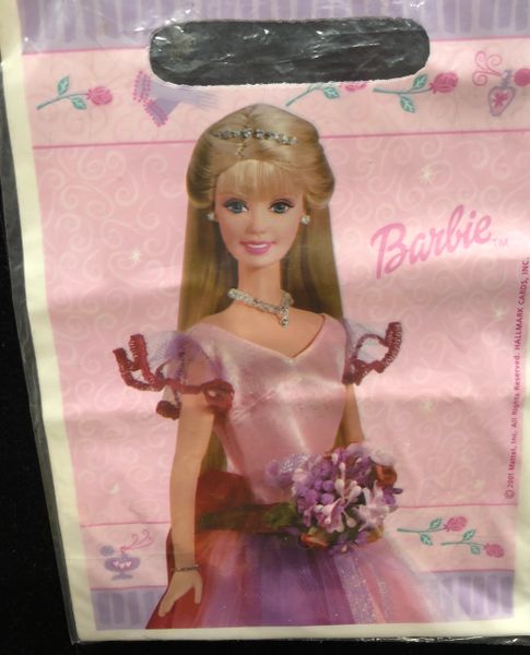 *Vintage Enchanting Barbie Pink Loot Bags, 8ct