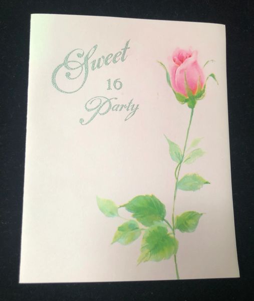 BOGO SALE - Sweet Sixteen Party Invitations, 8ct - Packaged - Sweet 16 - Pink Rose