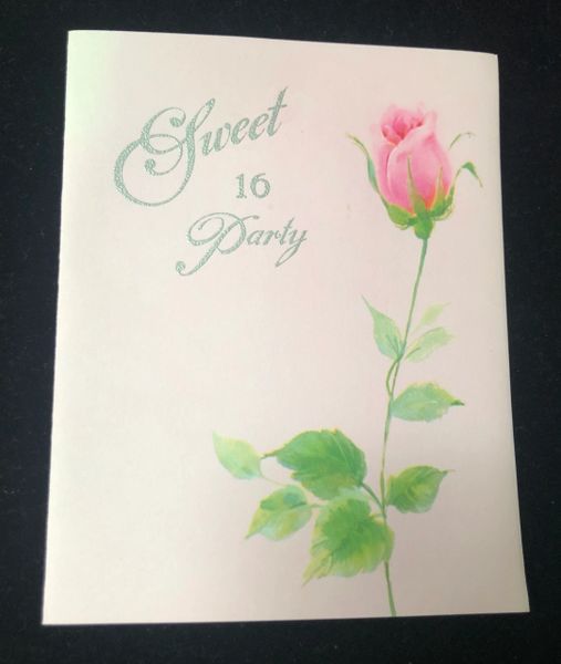 Sweet Sixteen Party Invitations, 8ct - Packaged - Sweet 16 - Pink Rose