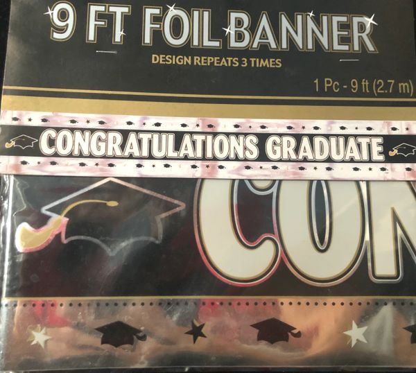 *Congratulations Graduate, Graduation Foil Banner, 9ft