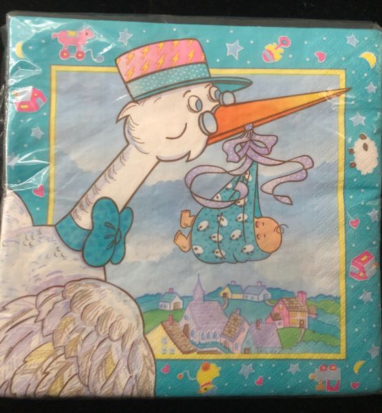 *Special Delivery Stork Baby Shower Luncheon Napkins, 16ct