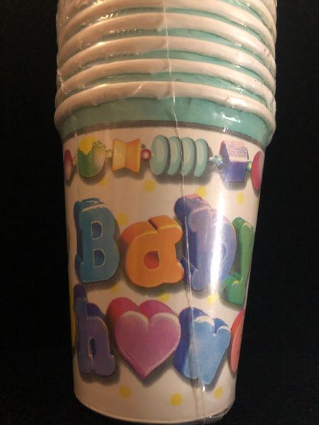 BOGO SALE - Bliss Baby Shower Party Cups, 8ct, 9oz
