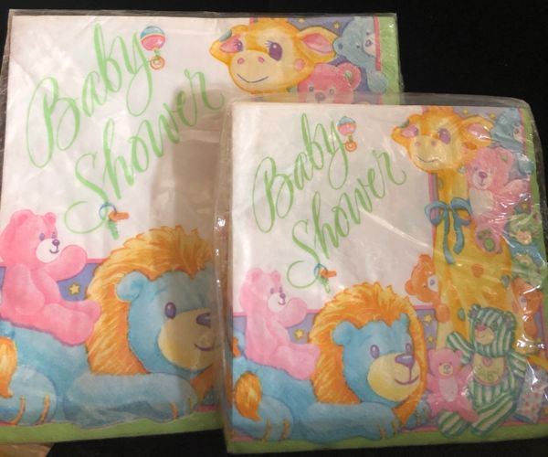 Stuffed Animals Baby Shower Beverage & Luncheon Party Napkins, 16ct