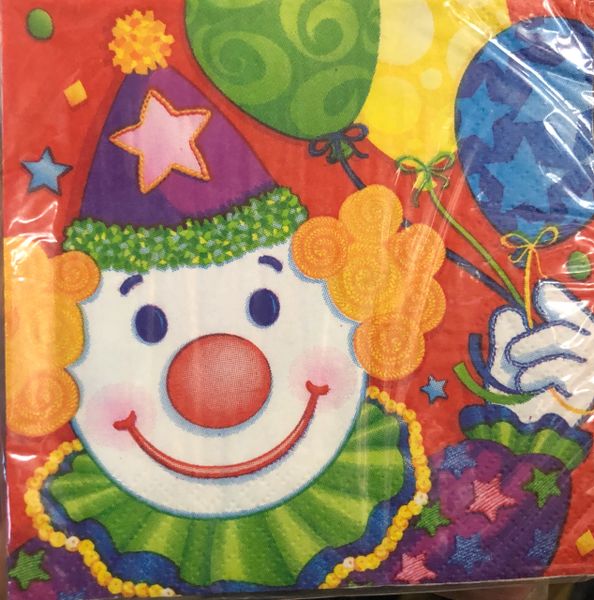 *Juggles the Clown Party Beverage Napkins,16ct