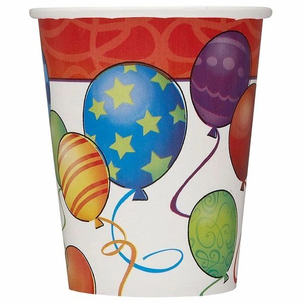 BOGO SALE - Balloons Party Beverage Cups - 8ct, 9oz - Red