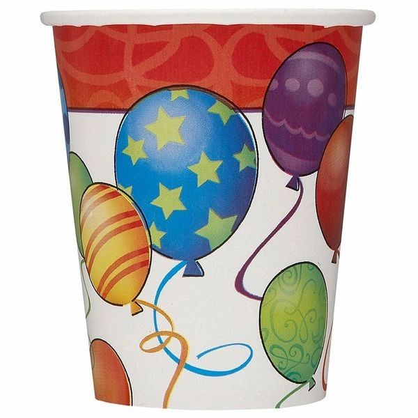 *Birthday Balloons Party Beverage Cups, 9oz