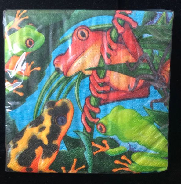 Frogs and Lizards Party Beverage Napkins, 16ct - Reptiles - Amphibians