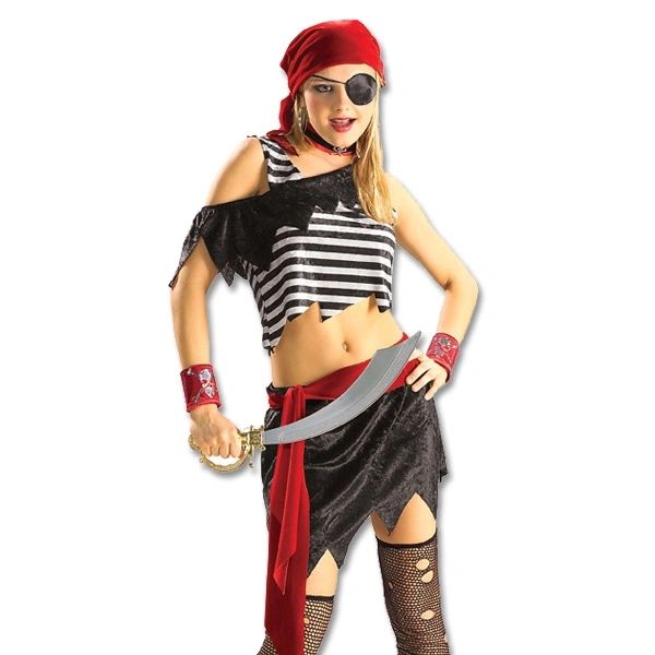 Pirate Wench Girl Costume, Size 2-6 - Halloween Sale - under $20