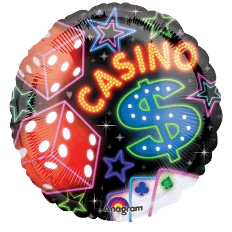 *Casino Dice Party Foil Balloon, 18in