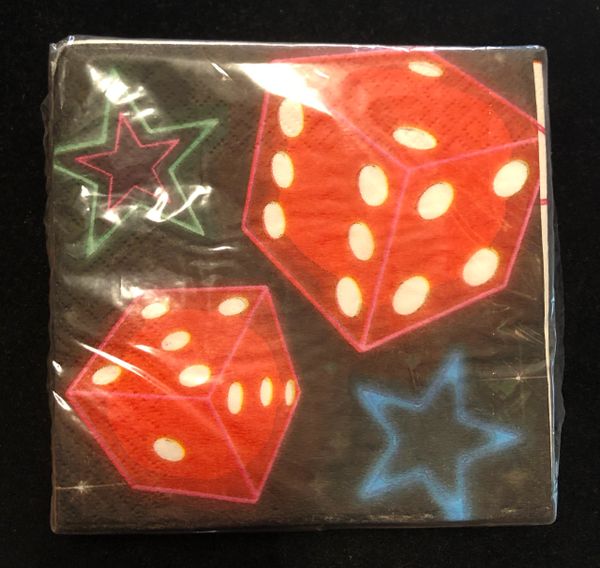 Casino Party Beverage Napkins, 16ct - Red Dice
