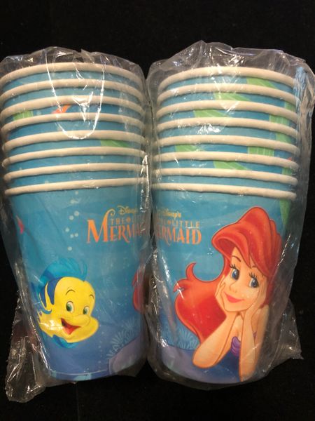 Rare Disney Little Mermaid Ariel Birthday Party Cups- 8ct, 9oz