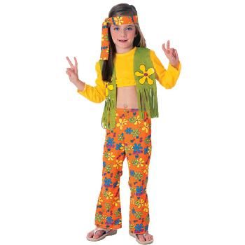 *Hippie Girl Costume. Peace, Girls Large - Halloween