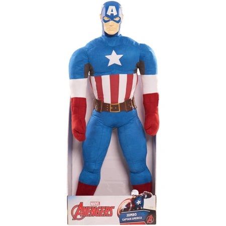 Jumbo Marvel Avengers Captain America, Plush Doll Figure - Toy