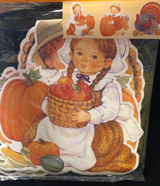 BOGO SALE - Thanksgiving Cutouts, Window Decorations 3ct - Style Varies