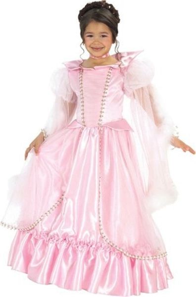 *Deluxe Princess Sleeping Beauty Pink Gown Dress - Girl's Medium - Fairy Tale Halloween