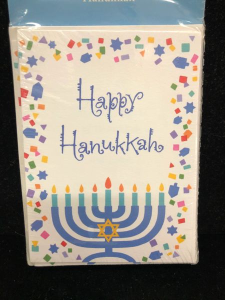 Happy Hanukkah Greeting Cards, 8ct - Chanukah Holiday Sale