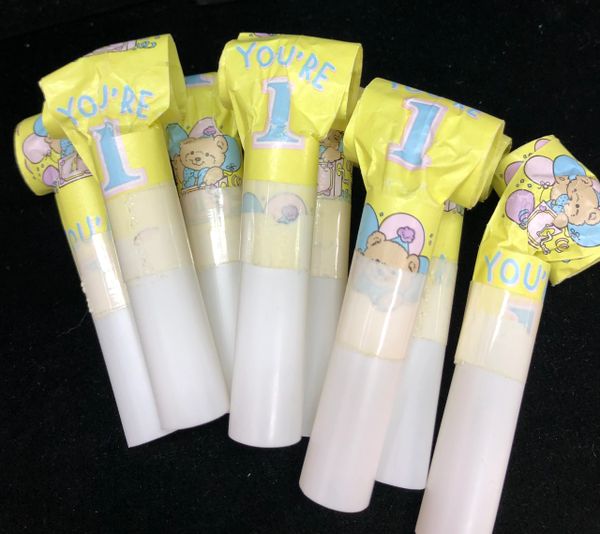 *You're 1 Have Fun 1st Birthday Girl Teddy Bear Party Favor Blowouts, 8ct - First Birthday
