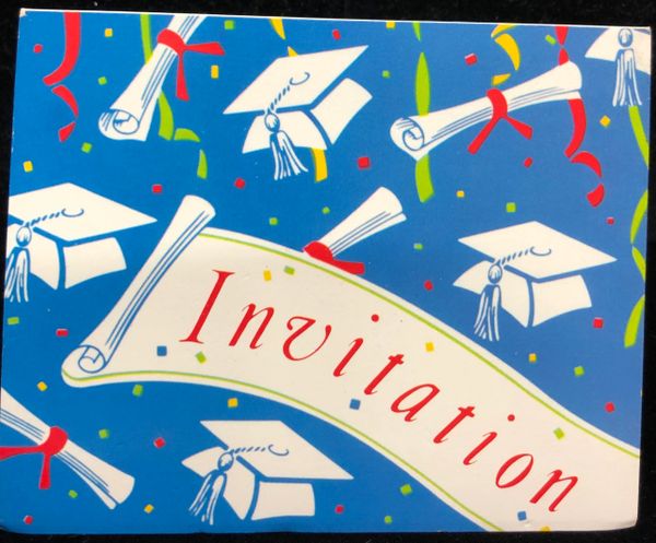 Graduation Caps & Diplomas Packaged Invitations, 8ct