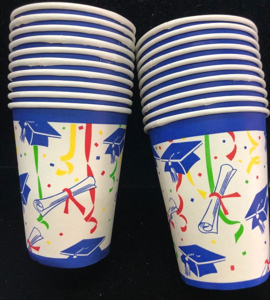 Graduation Caps & Diplomas Party Cups, 12ct - 9oz