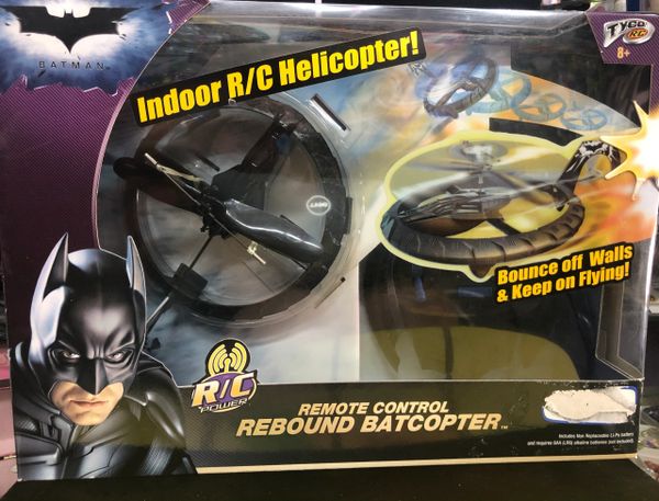 *Rare Batman Helicopter - Remote Control Rebound Batcopter - 2008 by Tyco