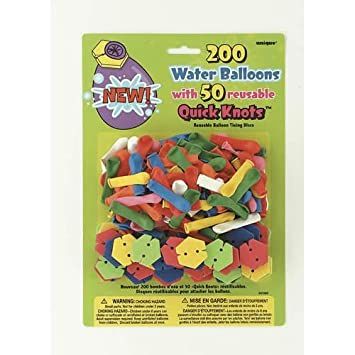 200 Water Balloons plus 50 Quick Knots! No More Fussing to Knot - Summer Fun