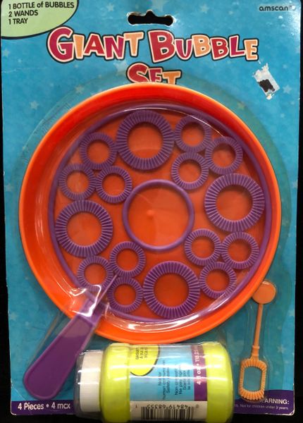 Giant Bubble Set, 2 Wands, 1 Tray - Kids Play Outdoor Fun - Toy Sale