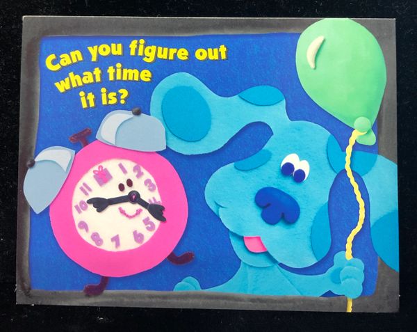 *Rare Vintage Blues Clues Birthday Invitations, 8ct - Can you figure out what time it is? - 1996