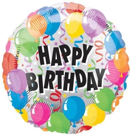 Happy Birthday Balloons Party Foil Balloon, 18in