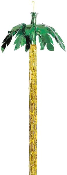 *Tropical Palm Tree Metallic Column Decoration, 8ft - Luau Party