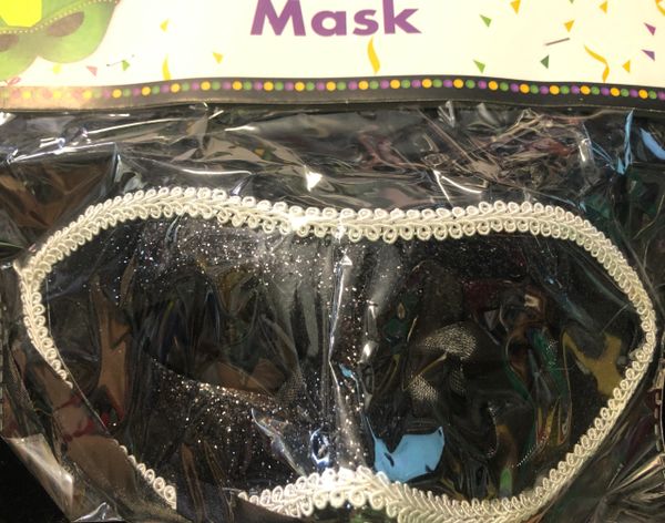 *Black Glitter Masquerade Eyemask Costume Accessory - Halloween