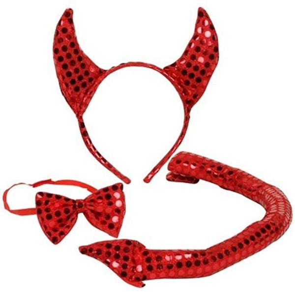 *Deluxe Sequin Devil Costume Accessory Kit - Halloween Sale