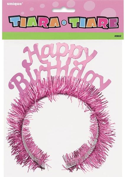 Pink Happy Birthday Headband - Birthday Girl Tiara
