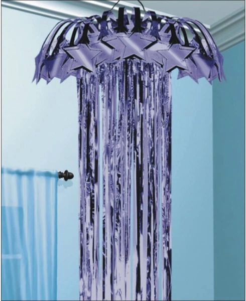 *Purple Metallic Shimmering Column Decoration, 7 Feet Tall - Purple Decorations