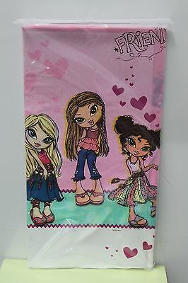 Rare - BOGO SALE - Bratz Kidz Birthday Party Plastic Table Cover, Pink - 54x84in - 2001