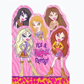 *Rare Bratz Kidz Fashion Fierce Party Invitations, 8ct- Pink Animal Print - 2001