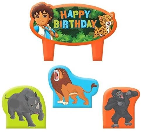*Go Diego Go! Birthday Candles Cake Topper Set 4pcs