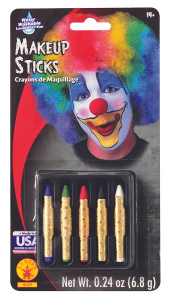 Clown Face Paint, Carnival Makeup Sticks - Circus - Halloween Spirit - Purim - under $20