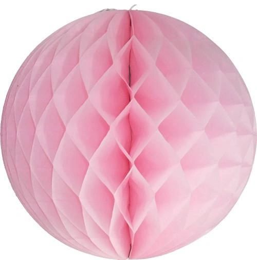 Pink Tissue Paper Honeycomb Ball Decoration, 8in - Pink Decorations