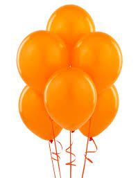 10 Pumpkin Orange Latex Balloons, 11in - Orange Balloons